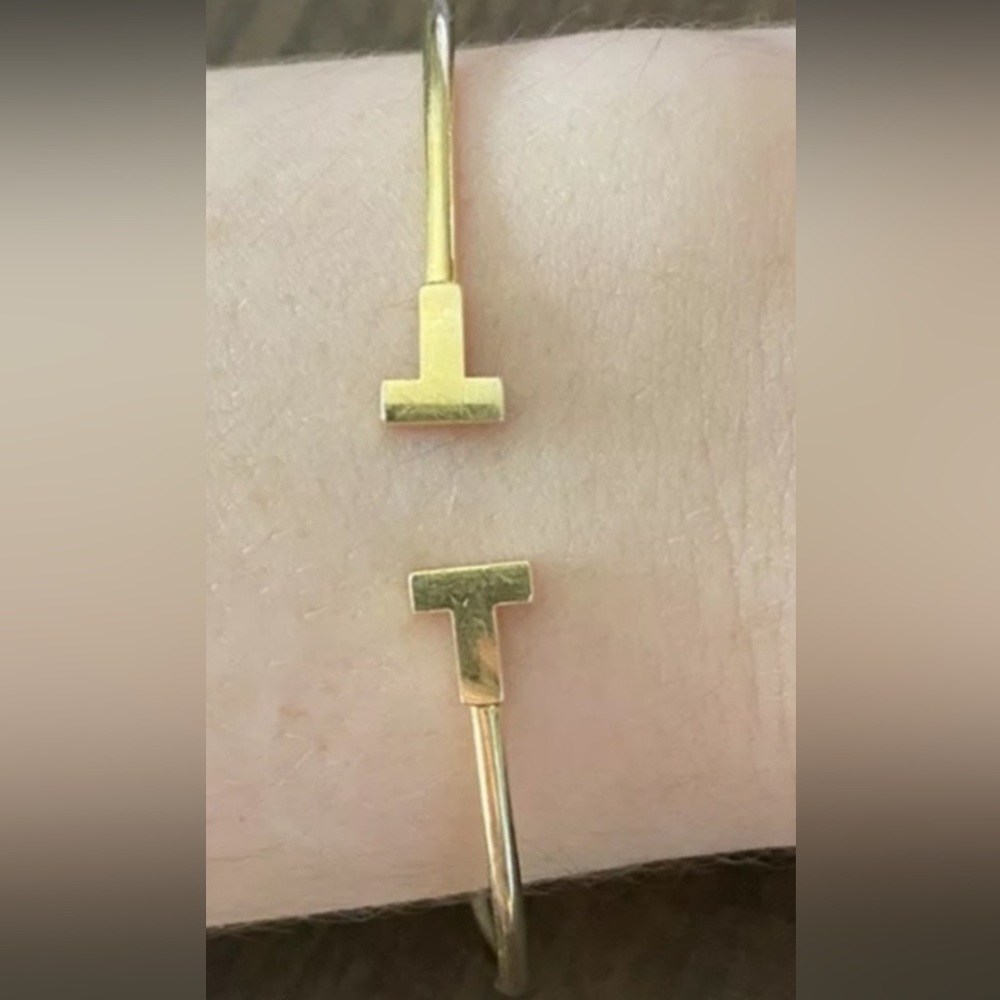 Authentic Tiffany & Co. Narrow T bracelet